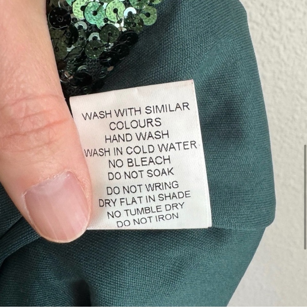 Hello Molly Dear Emilia Dress Sequin Maxi Dress Green Evening Event Party Prom - Picture 6 of 10